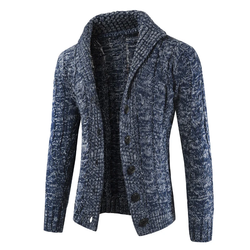 

2021 New Cardigan Sweater Men Thick Slim Fit Sweater Coat Jumpers Knitwear High Quality Autumn Korean Style Casual Mens Sweaters