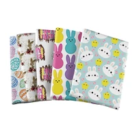 easter rabbit pattern textured liverpool polyester fabric patchwork tissue kids diy home textile decor for sewing doll fabric