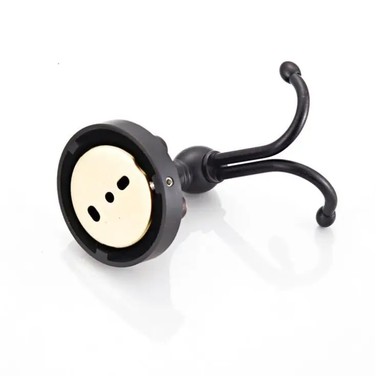 Черные крючки для халата латунная вешалка полотенец и пальто дверной настенный