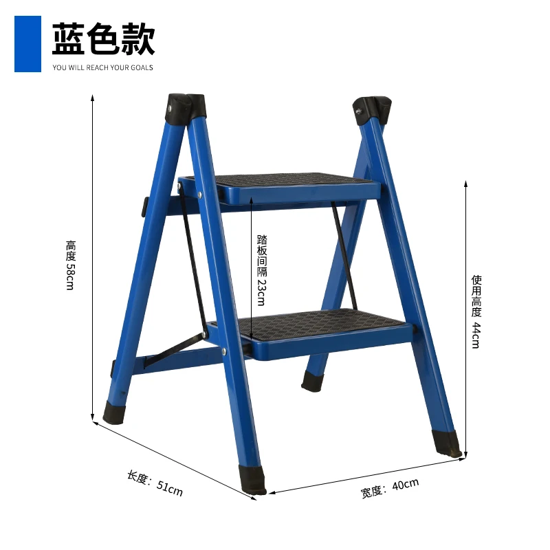 

H1 Kitchen Step Stools & Step Ladders Household Floding Stool Two Step Ladder Multi-functional Anti- Slip Little Folding ladder