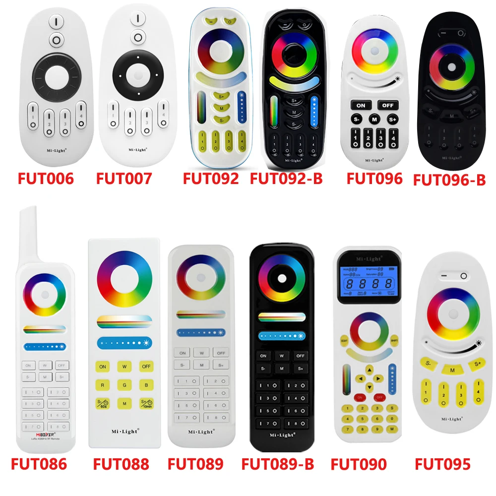 

MIBOXER 2.4G RF Wireless Remote 4/8 Zone RGB+CCT CCT RGBW Rotating Wheel Full Touch LED Tracklight Controller +Remote Holder