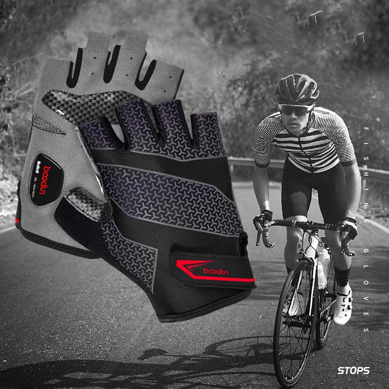 

Half-finger Cycling Gloves Breathable Anti-slip Shockproof Sports Bicycling Bike Gloves Outdoor Sports Shockproof Non-slip