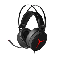 lenovo wired gaming headset surround sound professional over ear gaming headphone with adjustable microphone