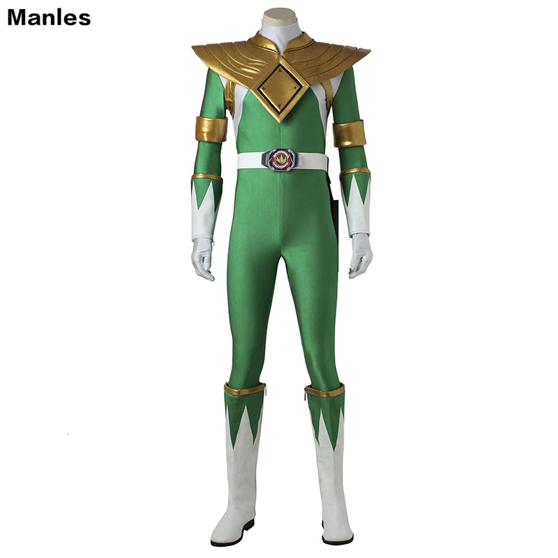 full set with boots Костюм Дракона рейнджера бураи зеленый Ranger Zyuranger комбинезон свободный комбинезон для косплея Хэллоуин Взрослый зентай заказной бронежилет сапоги - Цвет: full set with boots