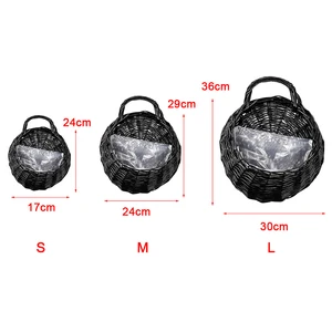 1 шт. цветочный настенный вазон висячая плетеная корзина Rattam садовая Виноградная лоза горшок комнатные растения держатель