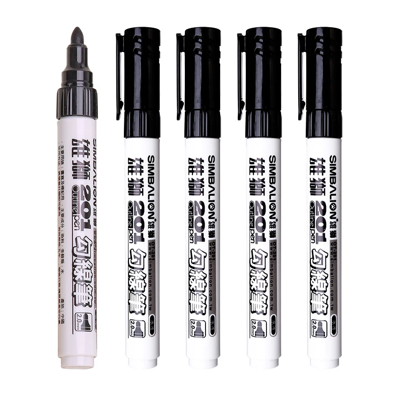 Lions 201 mark Ручка Тонкая может добавить чернила ручки искусство Ассорти чернил на