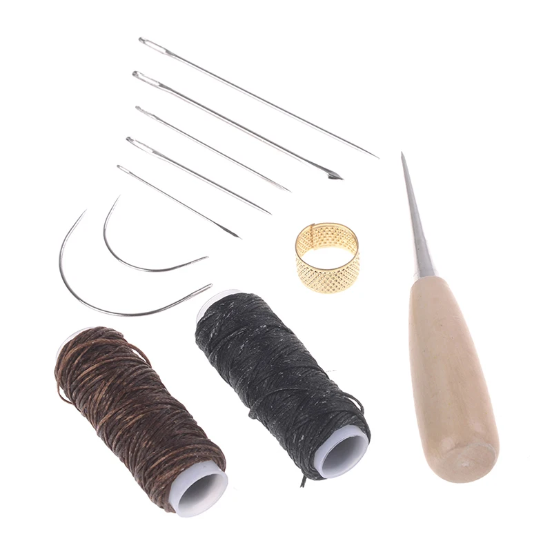 

11PCS/Set Sewing Needle Awl Leather Craft Stitching Awl Leathercraft Shoe Repair Tools Supplies Sewing Accessories