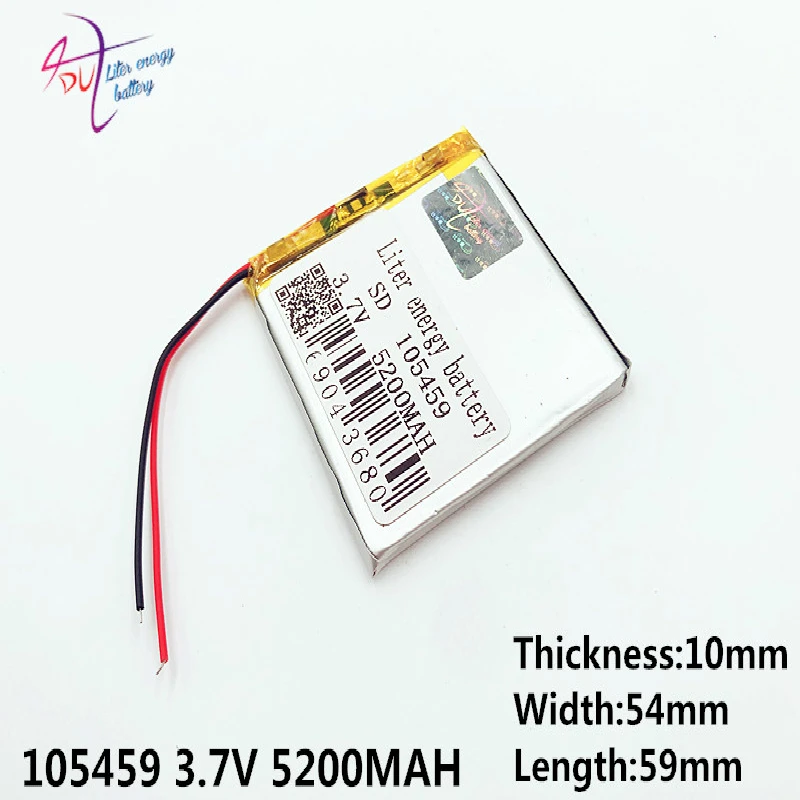 Лучший размер батареи 105459 3 7 v 5000mah литий-полимерный аккумулятор с доской для Pda