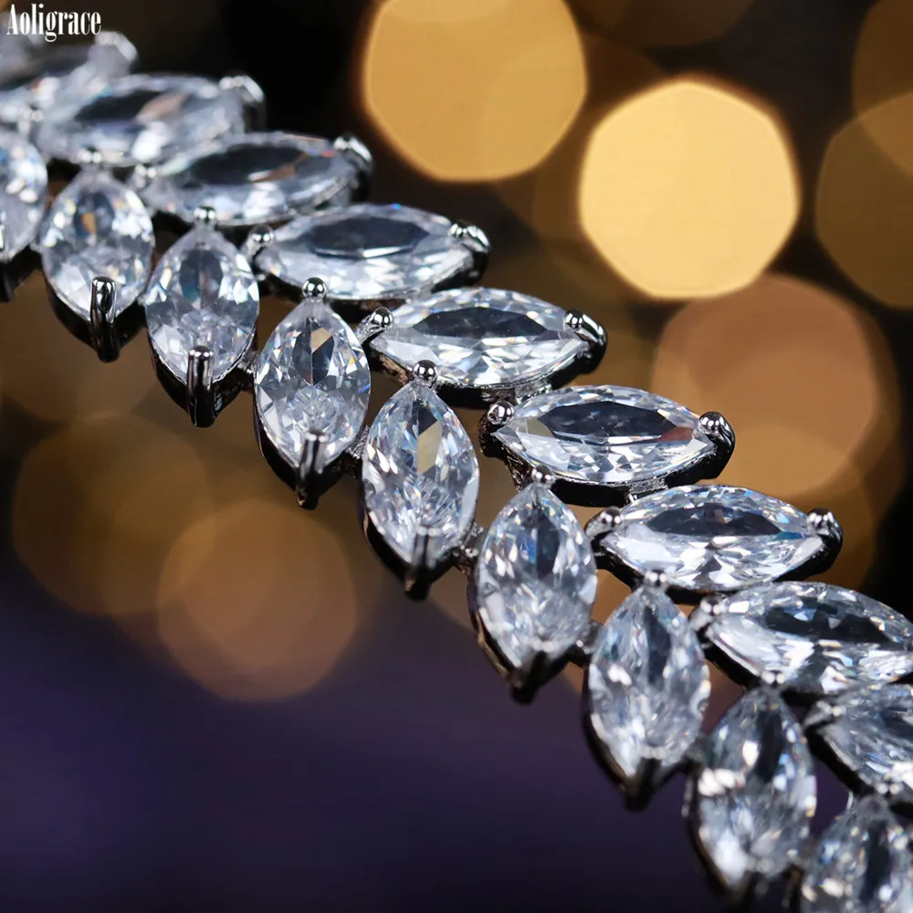 

Crystal Headband Cubic Zirconia Small CZ Bridal Zircon Tiaras Quinceanera Princess Crowns Birthday Sweet 16 Hair Accessories