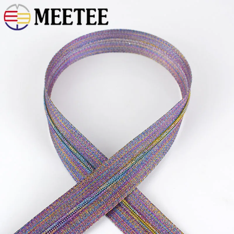 Meetee цветные нейлоновые застежки-молнии для шитья 5/10 метров спортивная сумка на