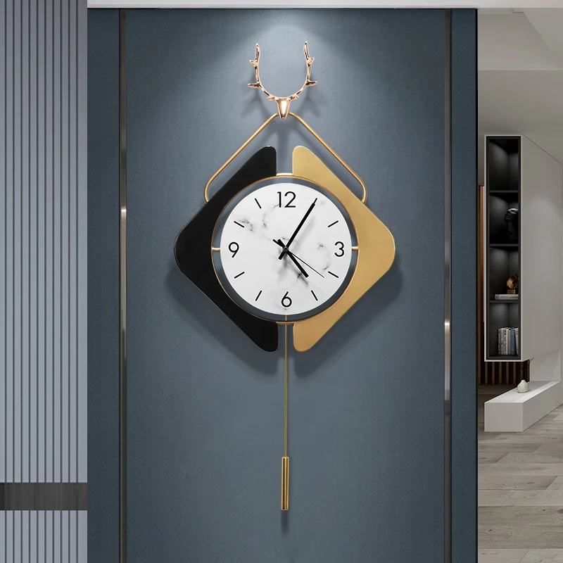 

Nordic Simple Wall Clock Modern Design Art Silent Metal Creative Fashion Living Room Wall Clock Luxury Reloj De Pared Home Decor