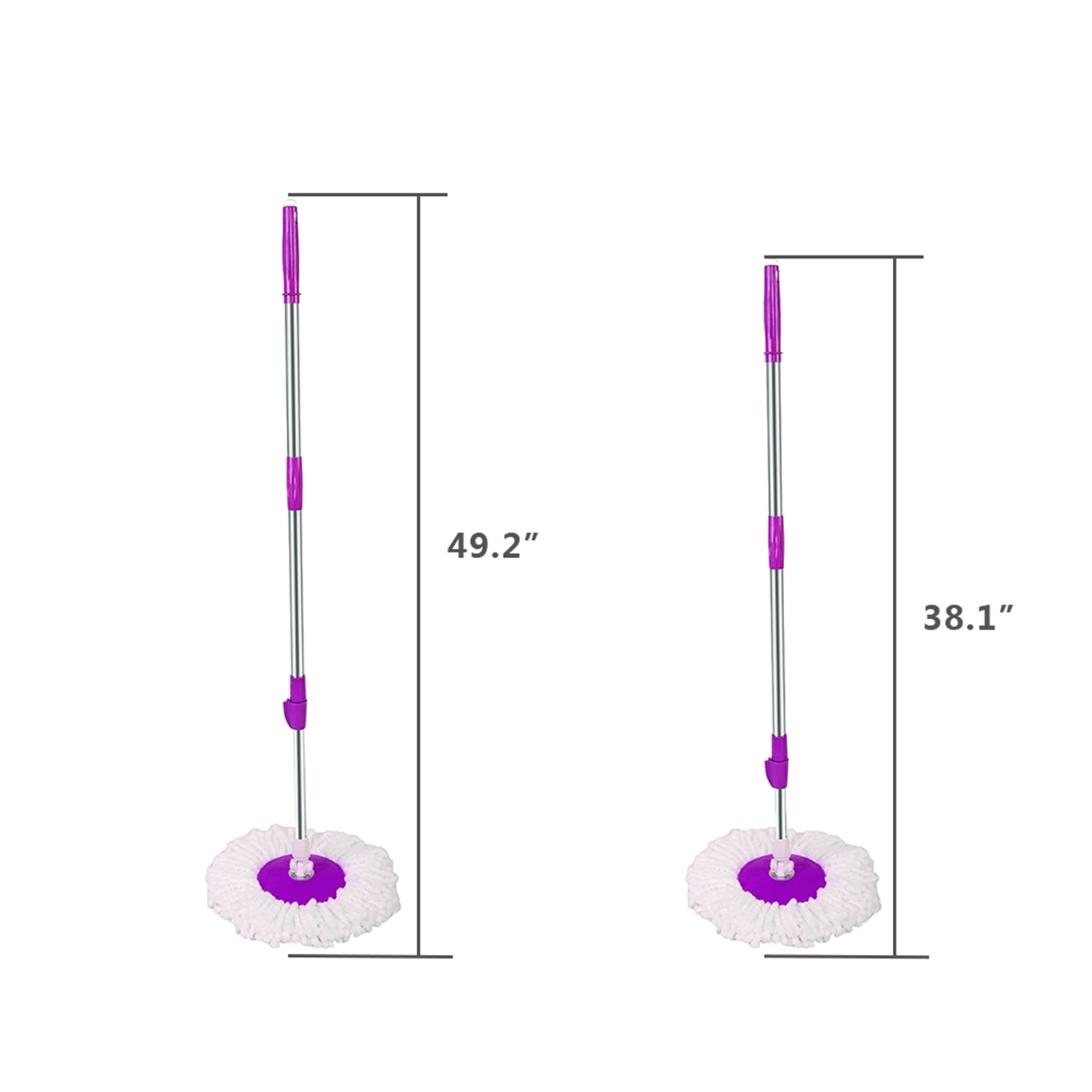 

Household Mop 360-Degree Rotary Head Ultra Slim Mops Stretchable Handle Bucket Mop Rod Circular Disc For Home Dropshipping New