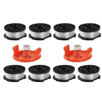 grass trimmer kit auto feed replacement spool line string bobbins trimmer refills set for lawnmower compatible black decker