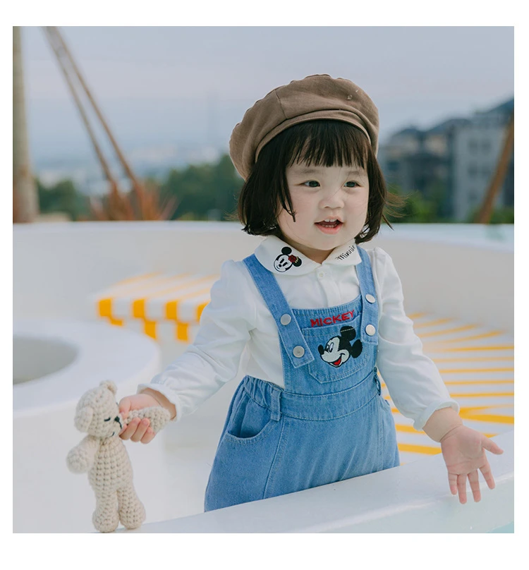 Диснеевский Микки детское платье с рисунком из мультфильма для маленьких