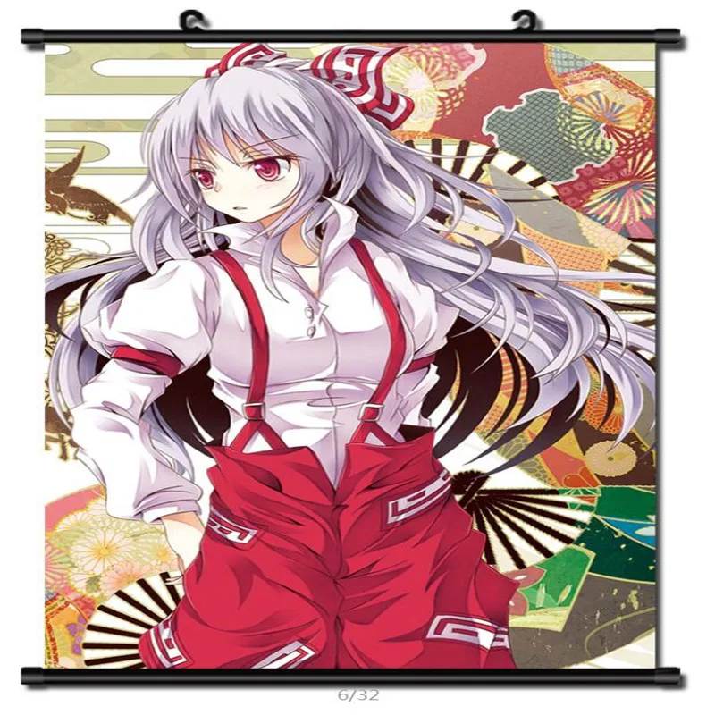 Японские декоративные картины аниме проект TouHou непроницаемый ночной Fujiwara no Mokou
