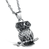 hot selling lucky owl pendant necklace for men exquisite fashion charm party jewelry popular wholesale accessories