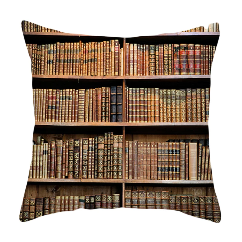 1 шт. микрофибра персик Ретро библиотеки наволочка &quotкнига&quot дышащая для дивана