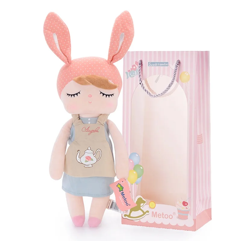 

original new style unique Gifts Sweet Cute Angela rabbit doll Metoo baby plush doll for kids bicycle teapot pudding