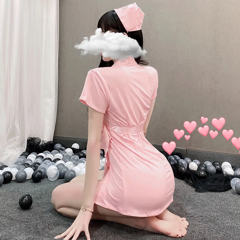 

Sexy Cosplay Lingerie Nurse Erotic Cosplay Costume Maid Outfit Girl Pink Kawaii Doctor Temptation Roleplay Lingerie For Women