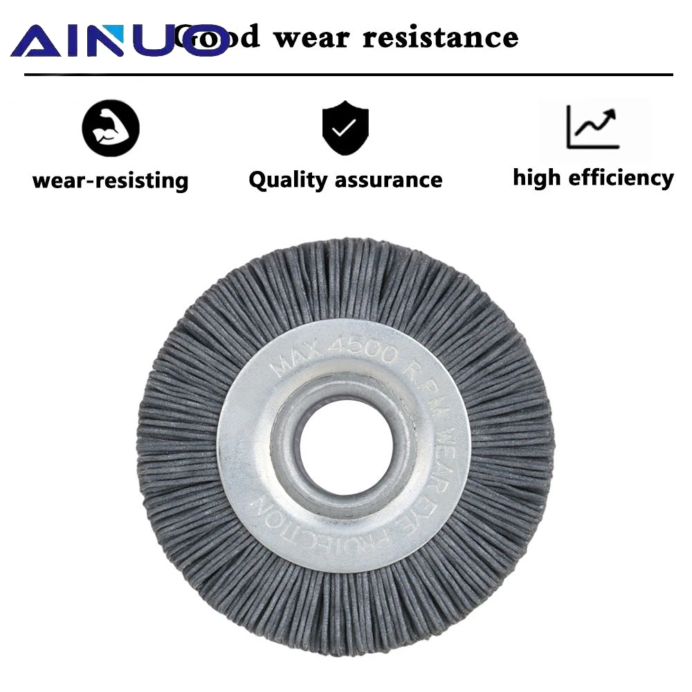 

150MM Nylon Wheel Brush Wood Grinding Relief Polishing Wheels Woodwork Durable Polish Bench Woodworking