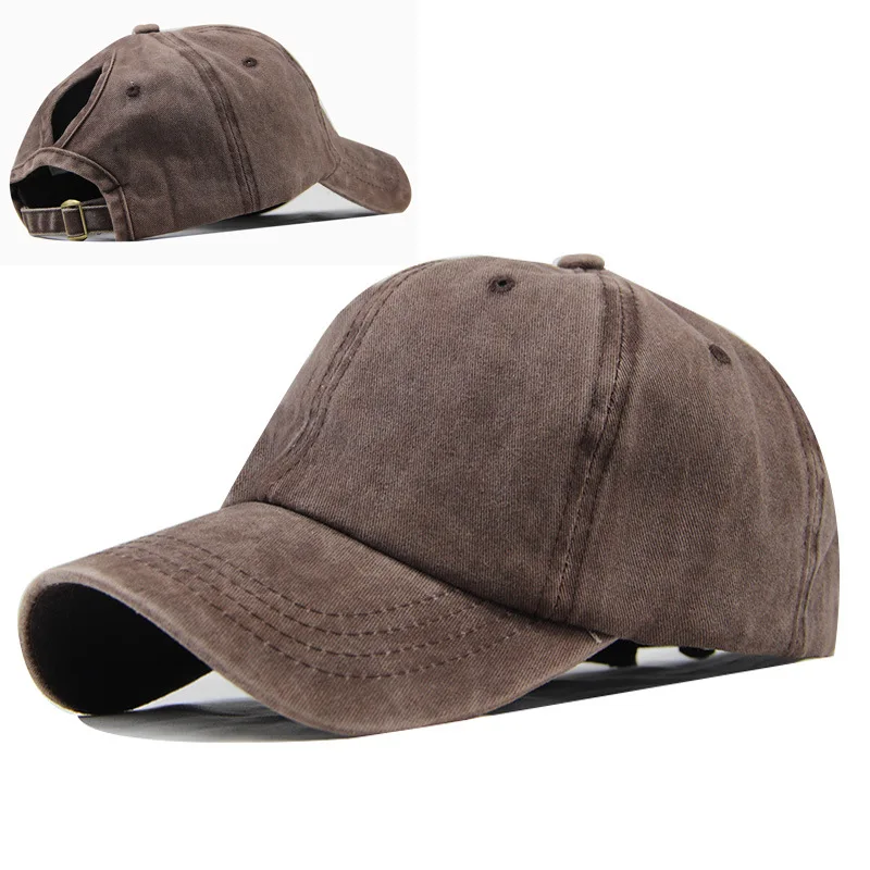 

2021 New Fashion Ponytail Baseball Caps For Women Girls Summer Adjustable Snapback Cap Outdoor Solid Trucker Hats Sun Dad Hat
