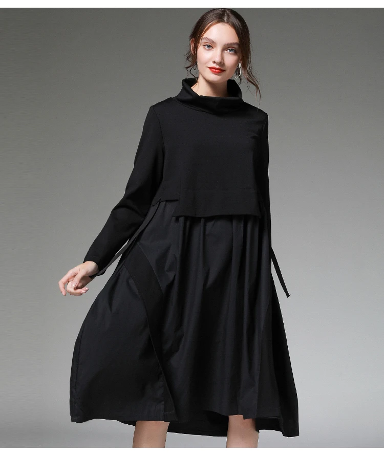 Kpop платья размера плюс женские 2020 новая мода высокое качество весна-осень платье