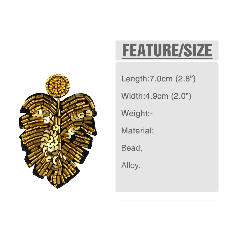 Модные черные блестящие серьги из бисера большие Винтажные подвески в виде