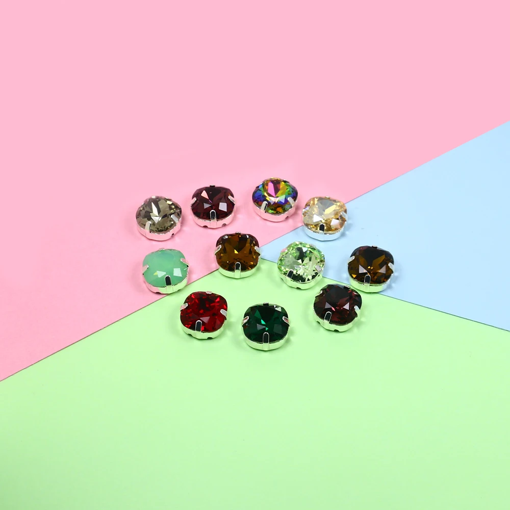 Стразы смешанных цветов с плоской задней стороной квадратные Восьмиугольные