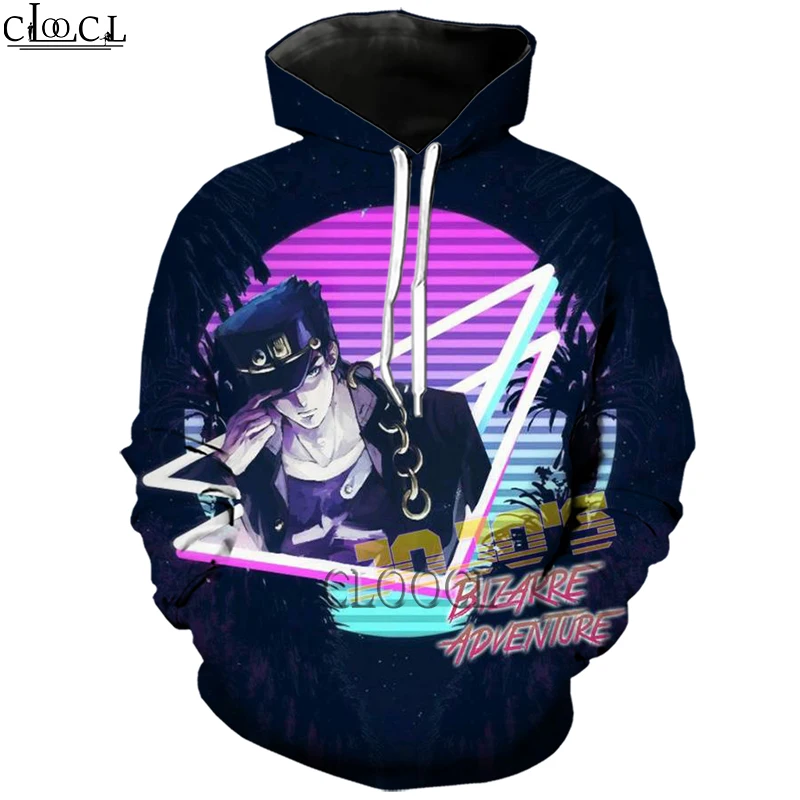 

HX Fashion Men Women Anime JoJo's Bizarre Adventure 3D Print Casual Harajuku Autumn Tracksuit Hot Sale Hoody Tops Drop Shipping