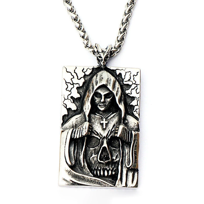 Мужская цепочка с подвеской в виде черепа Креста смерти | Украшения и аксессуары