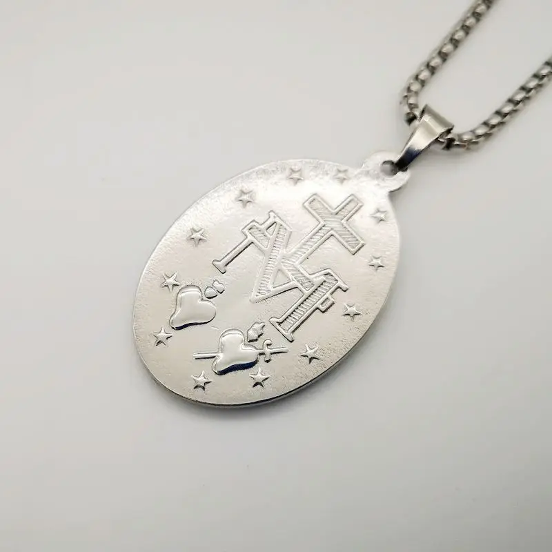 Женское ожерелье с подвеской Дева Мария из нержавеющей стали|pendant necklace|virgin maryvirgin