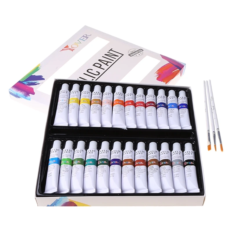 

24 Colors Professional Oil Painting Paint Drawing Pigment 12ml Tubes Set Artist J2HC