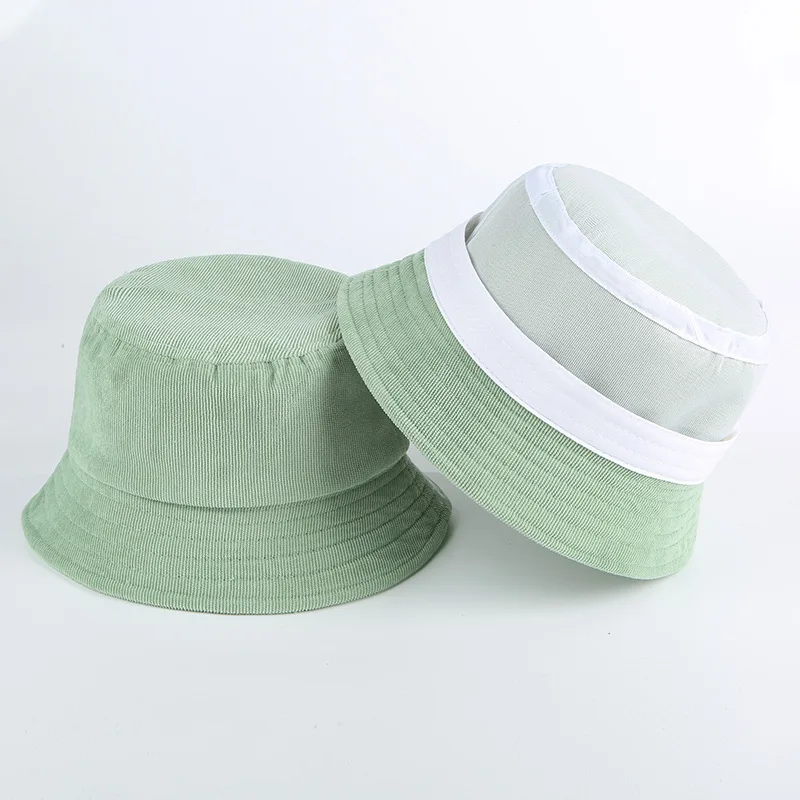 Пустая Вельветовая шляпа ведро для женщин весна осень простая Мужская Панама