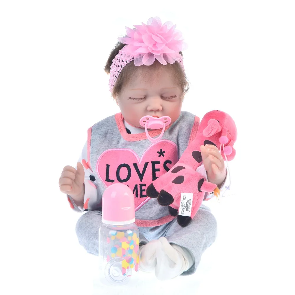 55 см мягкие силиконовые куклы bebe reborn реалистичные для девочек хлопковые игрушка