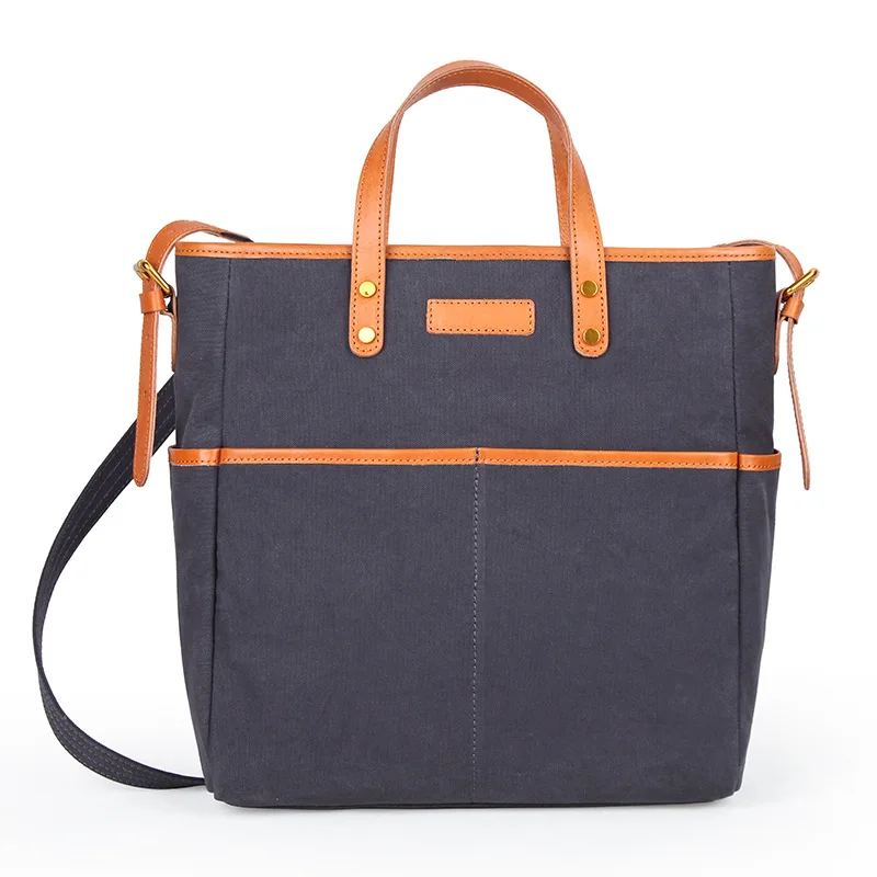 

Vintage Elegant Canvas Bags Women High Quality Casual Ladies Shoulder Handbag Fashion Panelled Big Shopping Totes Messenger Bag