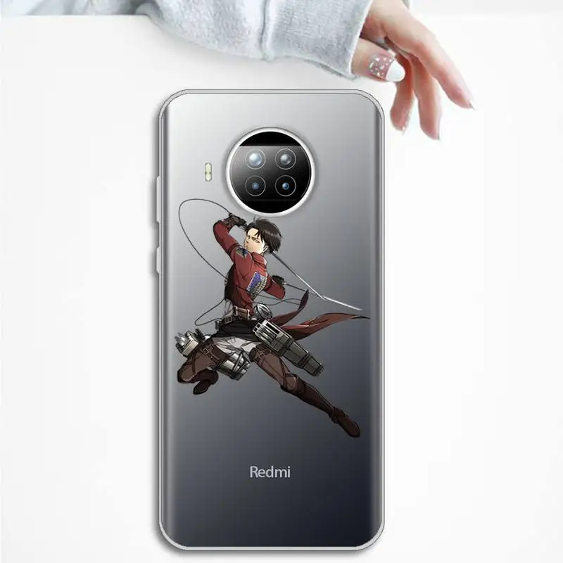

attack on titan Phone Case Transparent Clear for Xiaomi Redmi note 10 t 8 9 pro lite 11