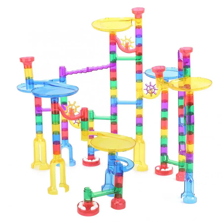 Строительные блоки игрушки для детей строительство мрамора гоночная трасса