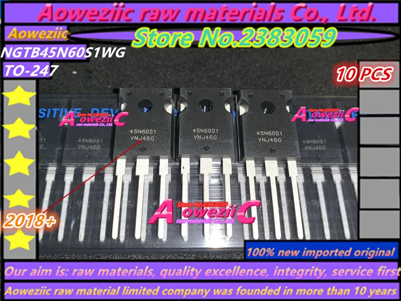Aoweziic 2018 + 100% новый импортный оригинальный NGTB45N60S1WG 45N60S1 TO 247 IGBT однотрубный
