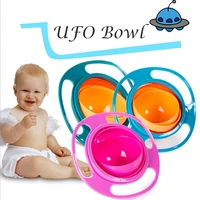 universal gyro bowl practical design children rotary balance novelty gyro umbrella 360 rotate spill proof solid feeding dishes
