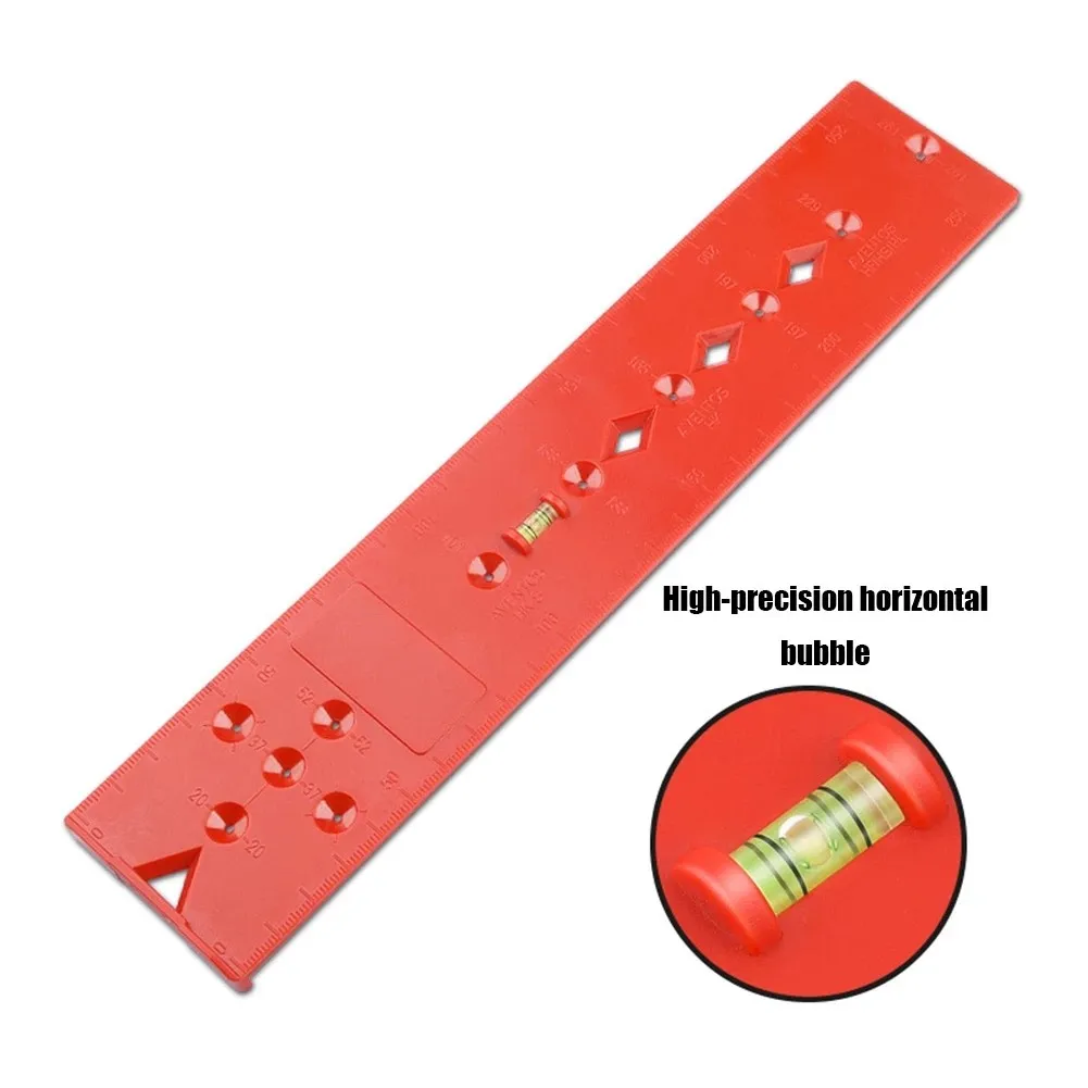 

Plastic Bubble Level Ruler For Wooden Pillars Construction Pipe Hole Drilling Guide Punch Locator DIY Woodworking Tools Locator
