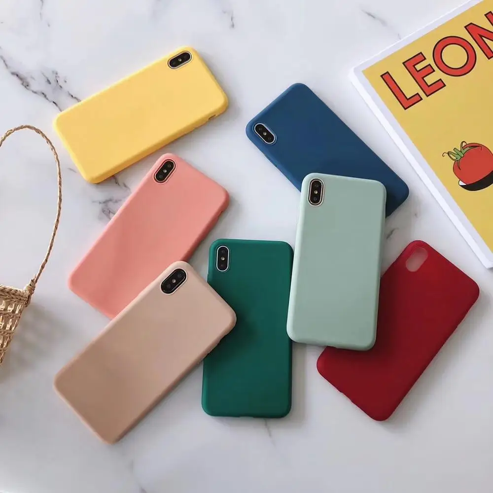 Чехол для телефона яркого цвета Apple iPhone X XR 11 Pro XS Max чехол 8 7 6S 6 милые мягкие