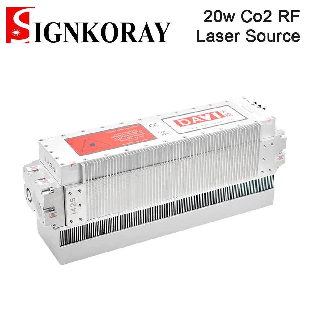 

SignKoray DAVI CO2 RF лазерный модуль D20 20 Вт Длина волны 9,3/мкм лазерный источник для металлической Co2 лазерной трубки