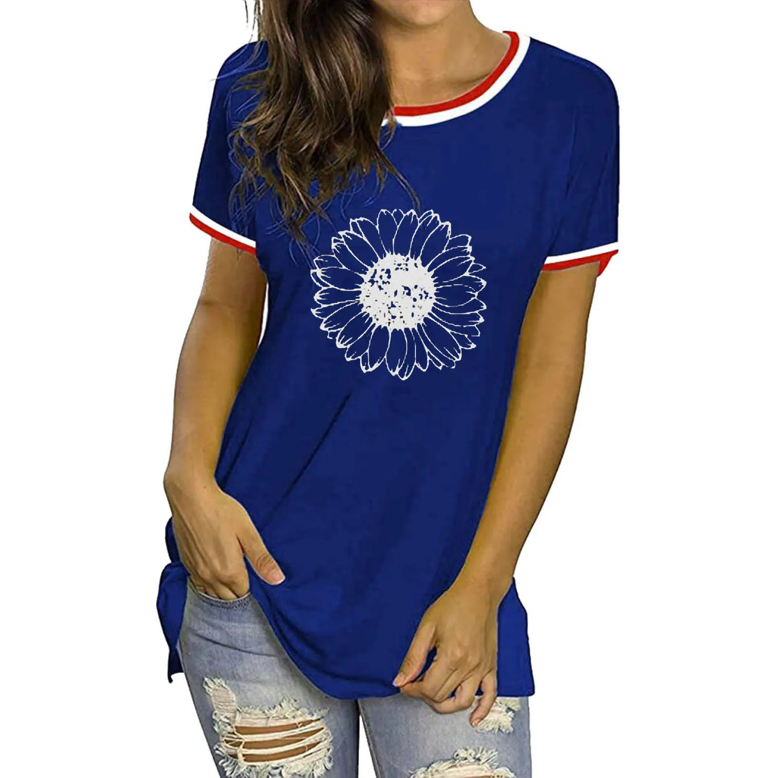 

Harajuku Heart Print T Shirt Women Short Sleeve O Neck Loose Tshirt 2020 Summer Tee Tops Short Sleeve Female Camisetas Mujer