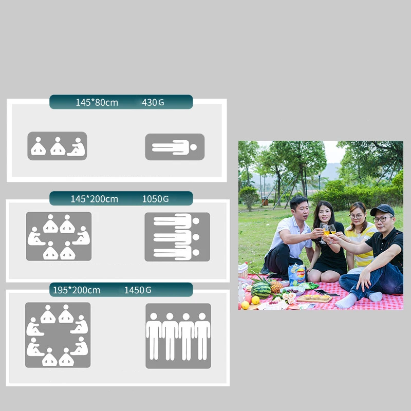 

Portable Camping Mat Picnic Mats Foldable Beach Blanket Thicken Waterproof Camping Bed Beach Mat Outdoor Picnic Tent Mattress