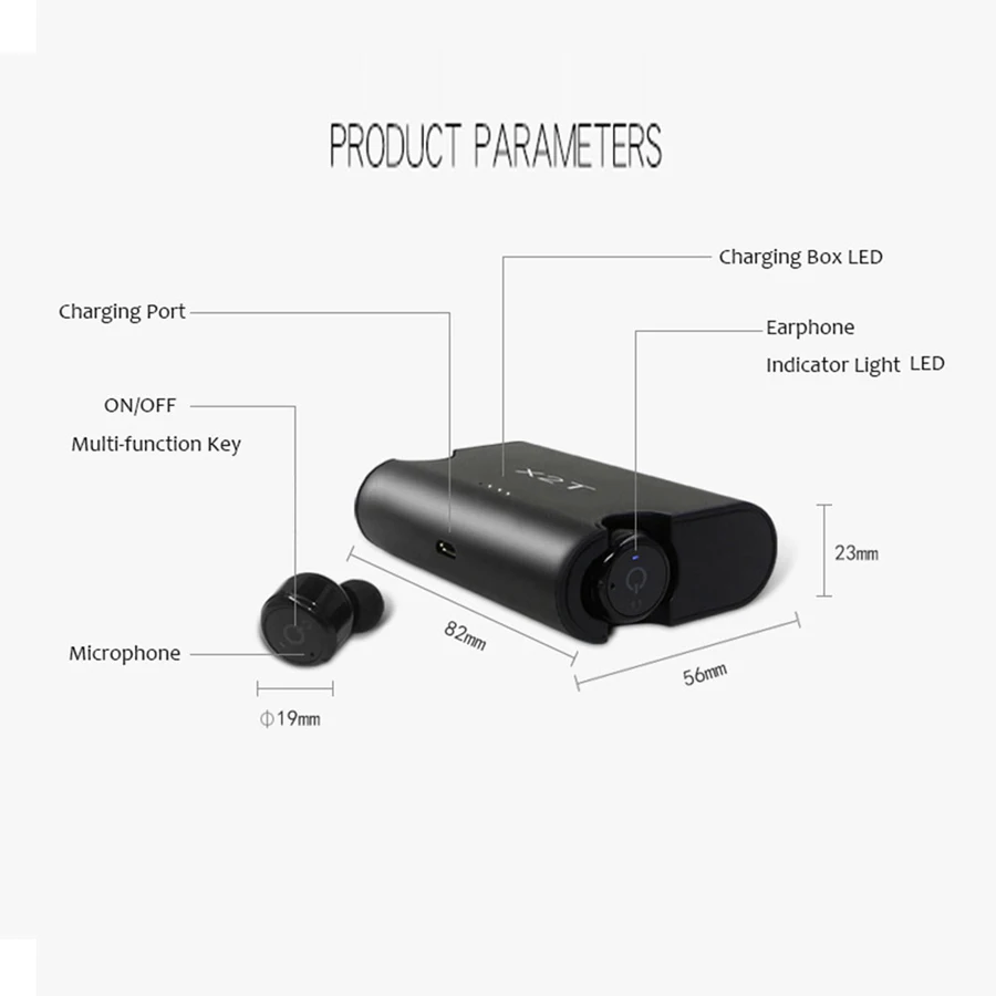 Мини наушники AINGSLIM Bluetooth 4 2 стереонаушники гарнитура настоящие Беспроводные с