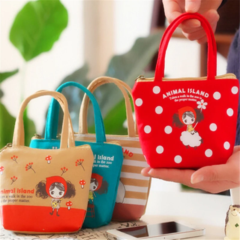

2021 Cute Girls Coin Purse Cartoon Mini Handbag For Children Canvas Bag Headset Bags Women Small Kawaii Wallet Zipper Pocket Bag
