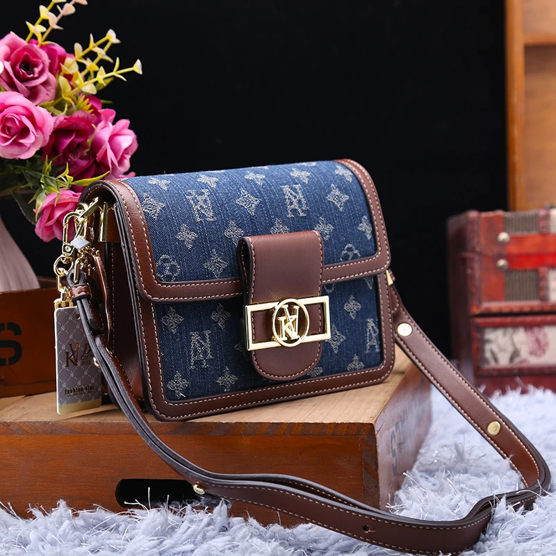 

2021 New Fashion Single Shoulder Messenger Bag Ladies Fashionable Purses and Handbags Cow Splite Leather Women Casual Totes Sac