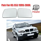 Левое и правое боковое зеркало заднего вида с подогревом для BMW X5 E53 1999-2006 LHRH 51167039598 51167039597