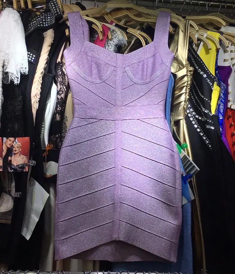 

Women Summer Dress Sexy Fashion Bling Purple Pink Bandage Dress Elegant Designer Mini Party Sparkly Dress Vestido