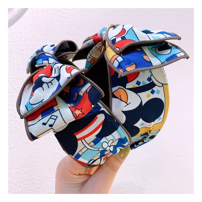 Disney хлопковые комплекты с принтом в виде героев мультфильма повязка на голову